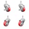 Service Caster 3 Inch SS Red Polyurethane Swivel 3/8 Inch Threaded Stem Caster Brakes, 2PK SSTS20S314-PPUB-RED-TLB-381615-2-S-2 - alternate 4